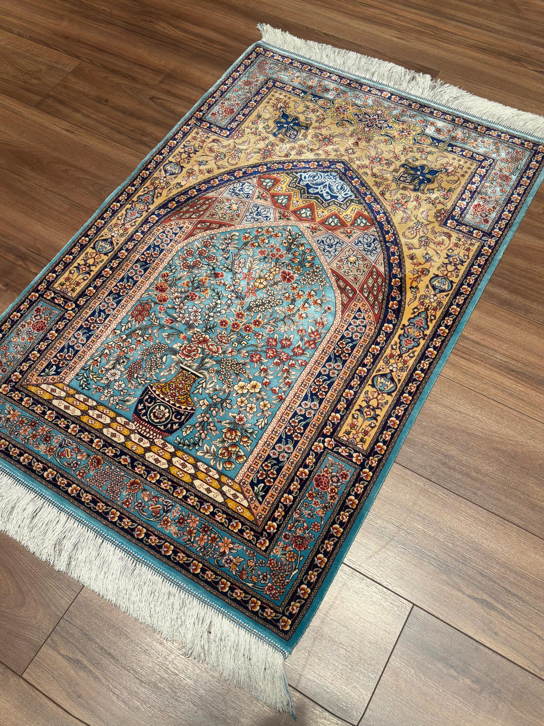 İran Turkuaz Seccade 0.80x120 0.96 Metrekare Namazlık - 2x4 ft