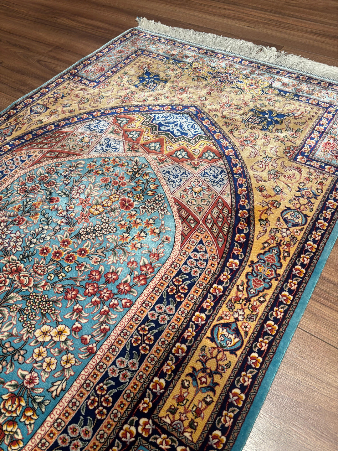 İran Turkuaz Seccade 0.80x120 0.96 Metrekare Namazlık - 2x4 ft