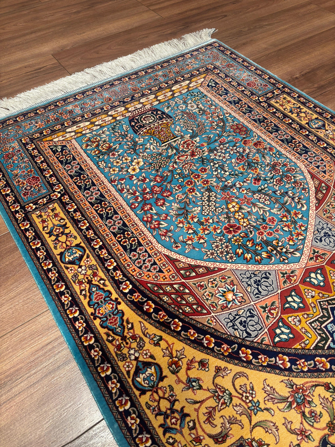 İran Turkuaz Seccade 0.80x120 0.96 Metrekare Namazlık - 2x4 ft