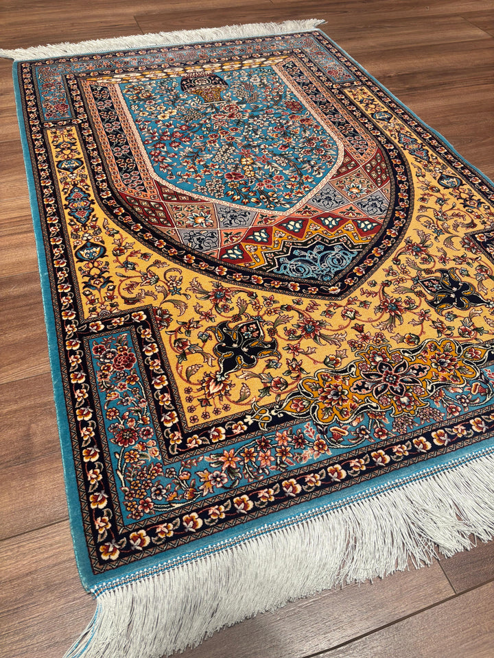 İran Turkuaz Seccade 0.80x120 0.96 Metrekare Namazlık - 2x4 ft