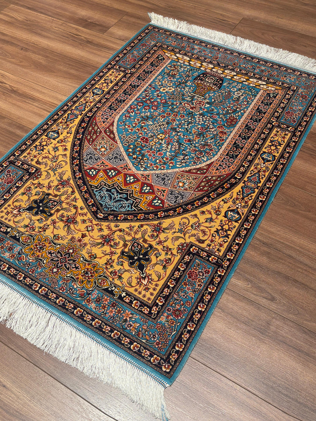 İran Turkuaz Seccade 0.80x120 0.96 Metrekare Namazlık - 2x4 ft