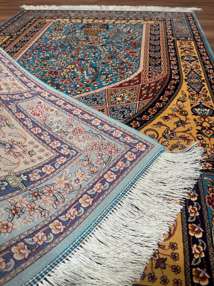 İran Turkuaz Seccade 0.80x120 0.96 Metrekare Namazlık - 2x4 ft