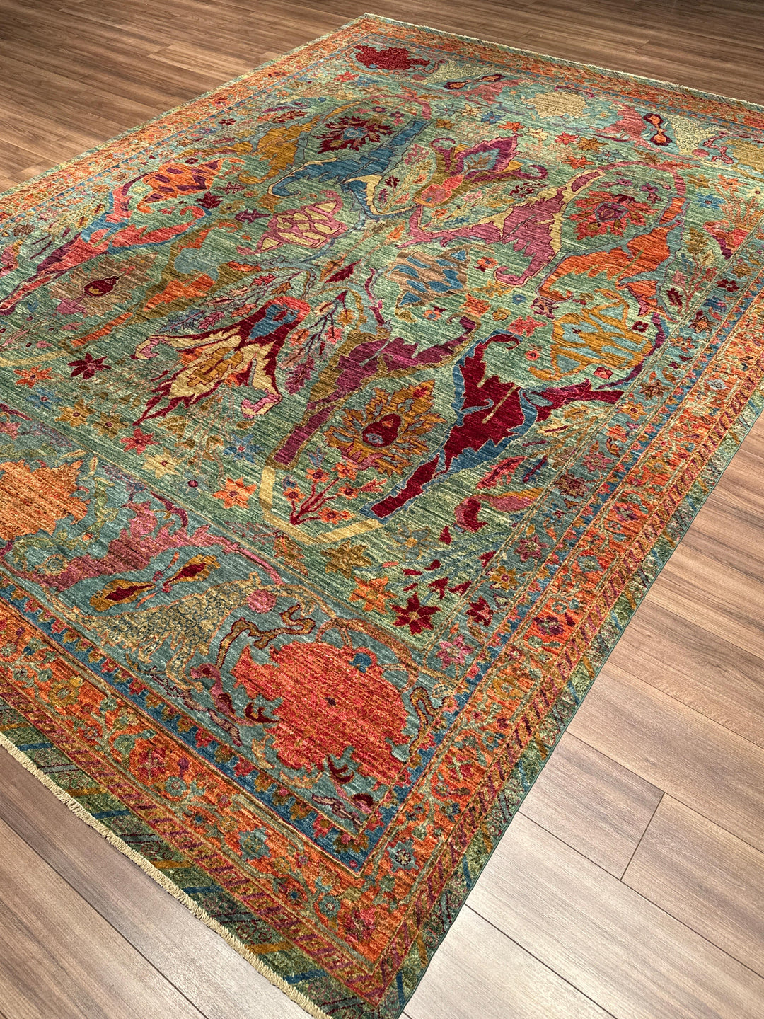 Selçuklu Orijinal El Dokuması Multi Kök Boya Yün Halı 276x367 10.13 Metrekare - 9x12 ft