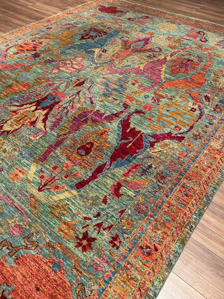Selçuklu Orijinal El Dokuması Multi Kök Boya Yün Halı 276x367 10.13 Metrekare - 9x12 ft