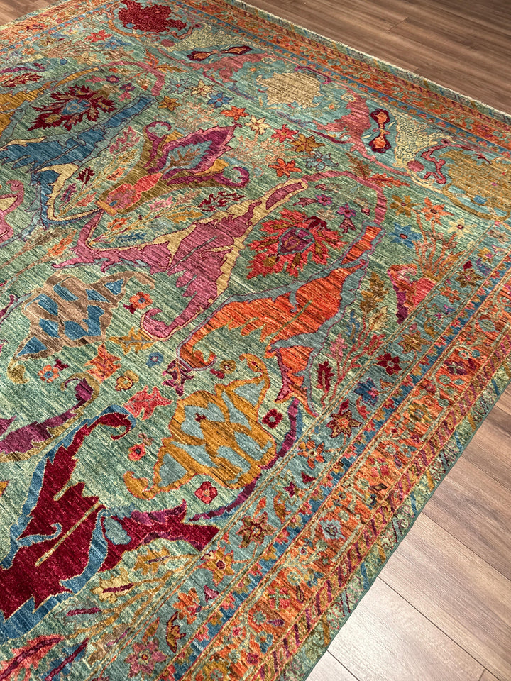 Selçuklu Orijinal El Dokuması Multi Kök Boya Yün Halı 276x367 10.13 Metrekare - 9x12 ft