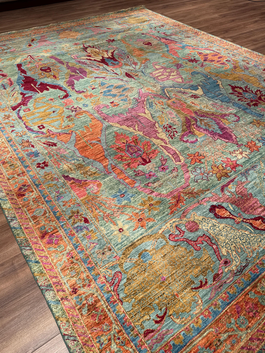 Selçuklu Orijinal El Dokuması Multi Kök Boya Yün Halı 276x367 10.13 Metrekare - 9x12 ft