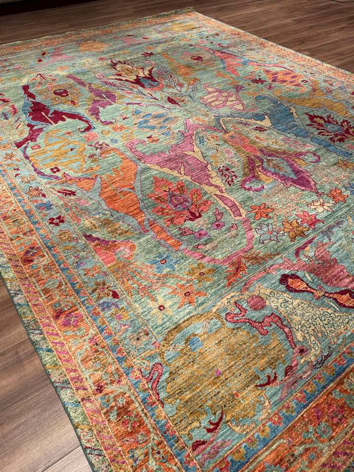 Selçuklu Orijinal El Dokuması Multi Kök Boya Yün Halı 276x367 10.13 Metrekare - 9x12 ft