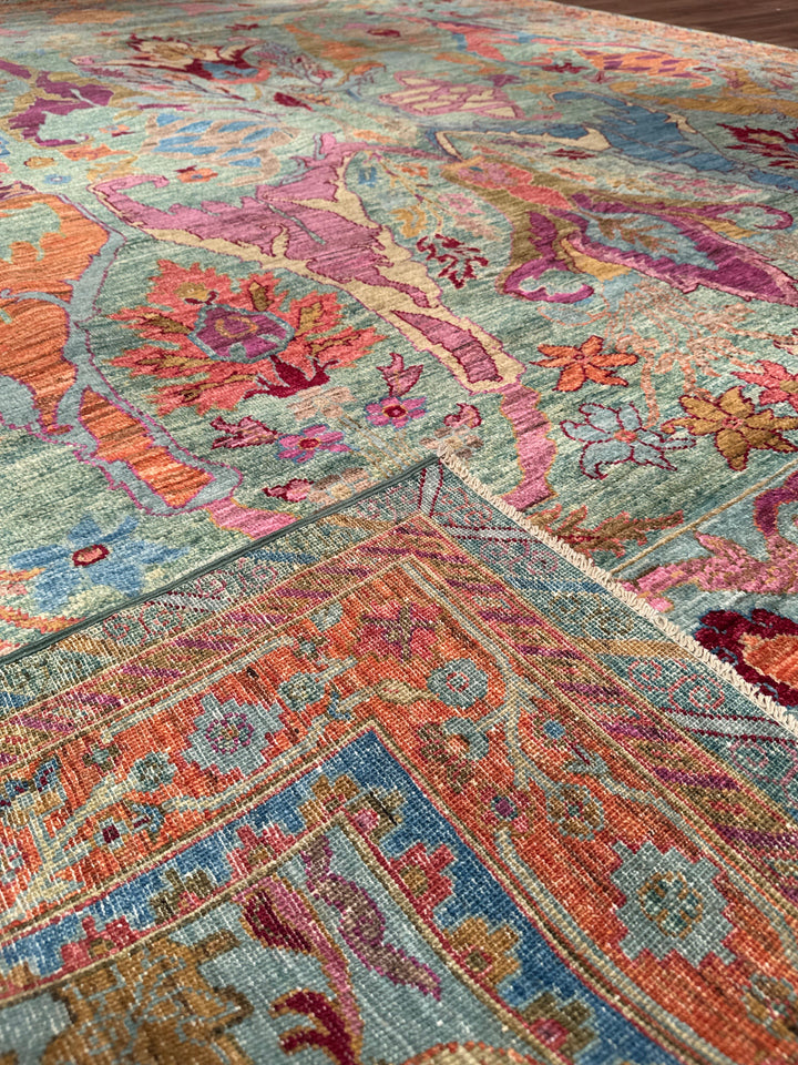 Selçuklu Orijinal El Dokuması Multi Kök Boya Yün Halı 276x367 10.13 Metrekare - 9x12 ft
