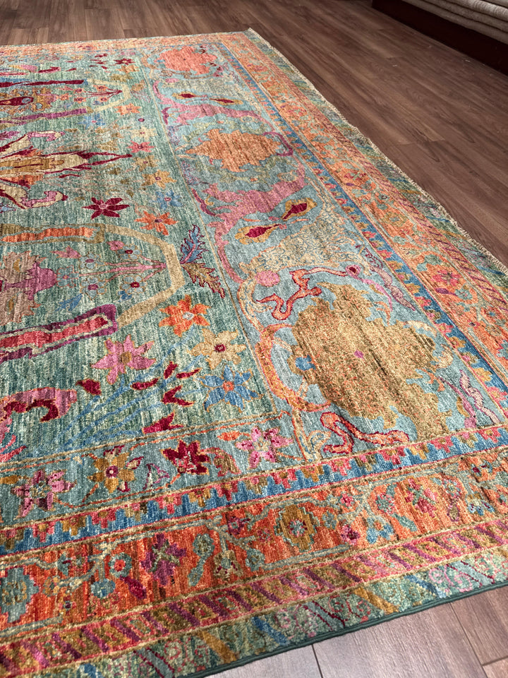 Selçuklu Orijinal El Dokuması Multi Kök Boya Yün Halı 276x367 10.13 Metrekare - 9x12 ft