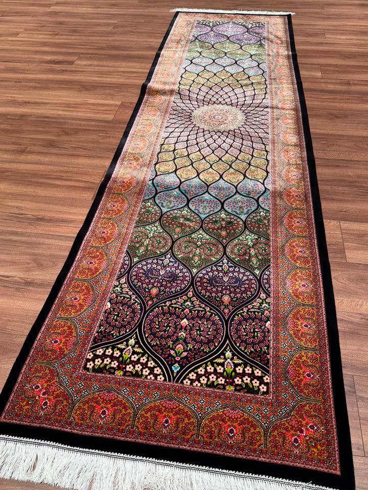 İran Gümbed Multi Modal İpeği Halı 0.80x300 2.4 Metrekare - 3x10 ft