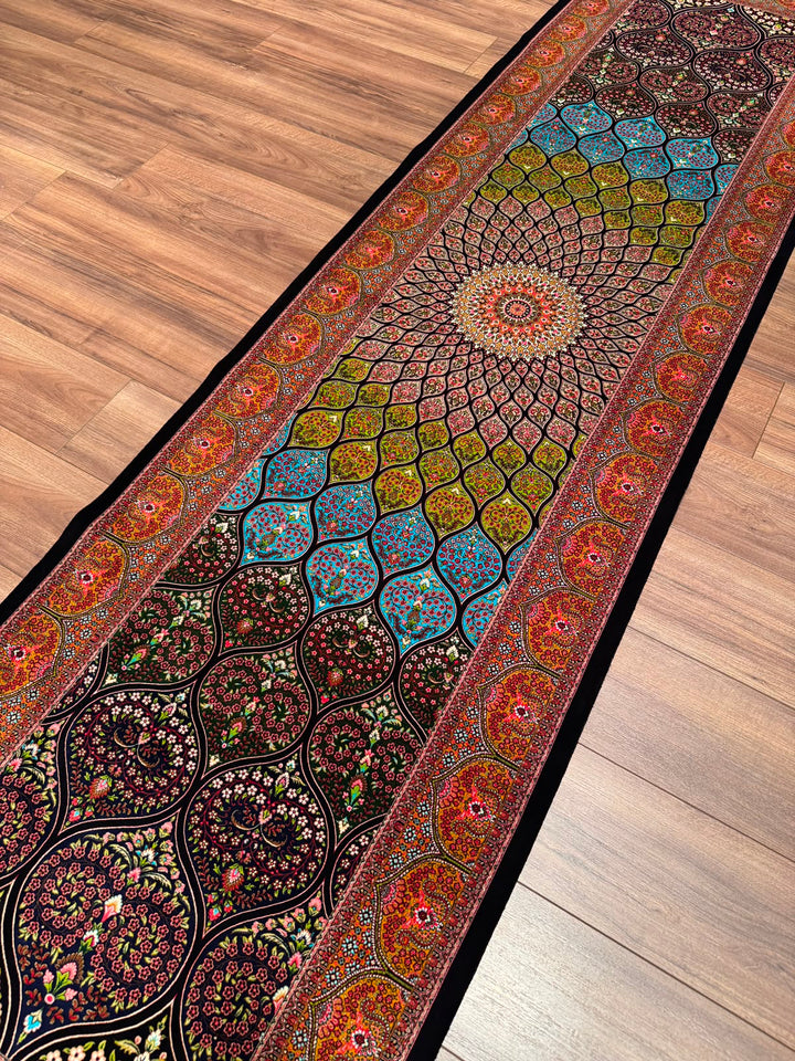 İran Gümbed Multi Modal İpeği Halı 0.80x300 2.4 Metrekare - 3x10 ft