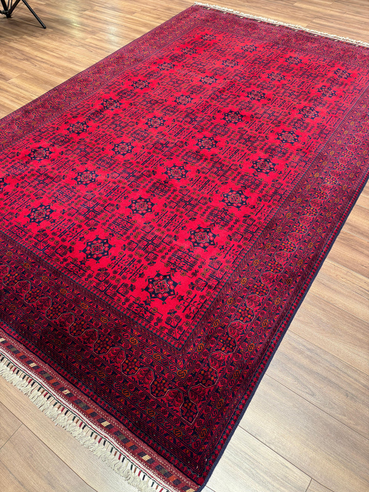 Afgan Halısı Bilcik Orijinal El Dokuması Kök Boya Yün 201x298 5.99 Metrekare - 7x10 ft