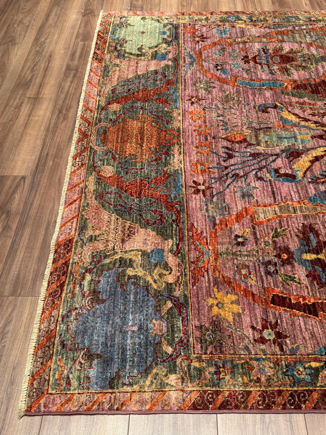 Selçuklu Orijinal El Dokuması Multi Kök Boya Yün Halı 199x299 5.95 Metrekare - 7x10 ft