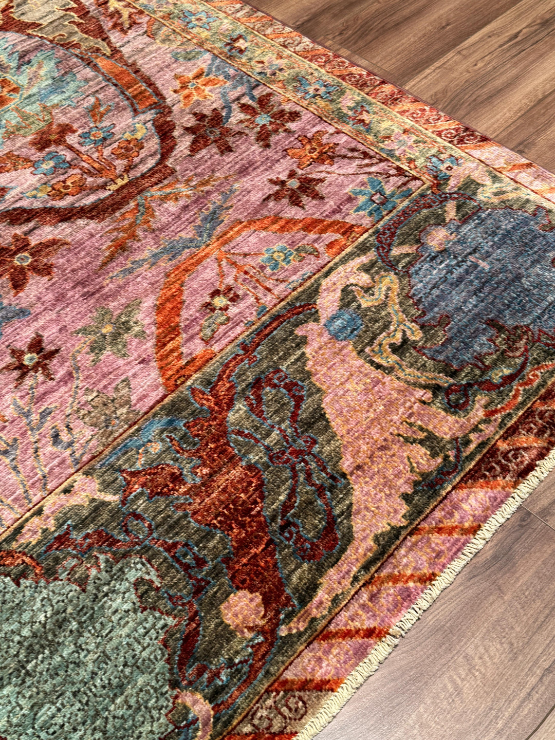 Selçuklu Orijinal El Dokuması Multi Kök Boya Yün Halı 199x299 5.95 Metrekare - 7x10 ft