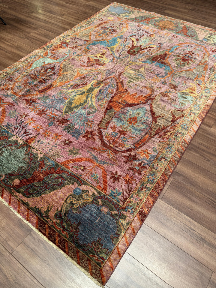 Selçuklu Orijinal El Dokuması Multi Kök Boya Yün Halı 199x299 5.95 Metrekare - 7x10 ft