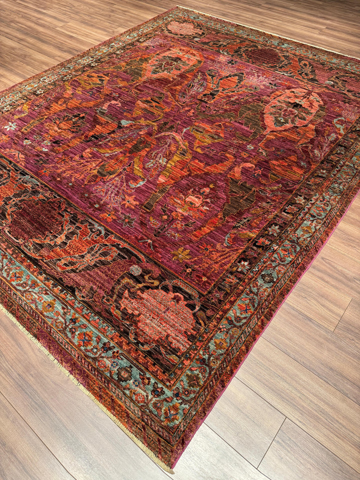 Selçuklu Orijinal El Dokuması Multi Kök Boya Yün Halı 242x298 7.21 Metrekare - 7x10 ft