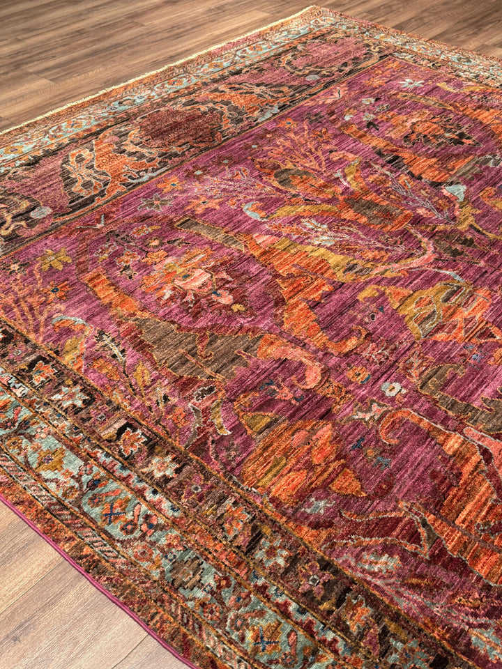 Selçuklu Orijinal El Dokuması Multi Kök Boya Yün Halı 242x298 7.21 Metrekare - 7x10 ft