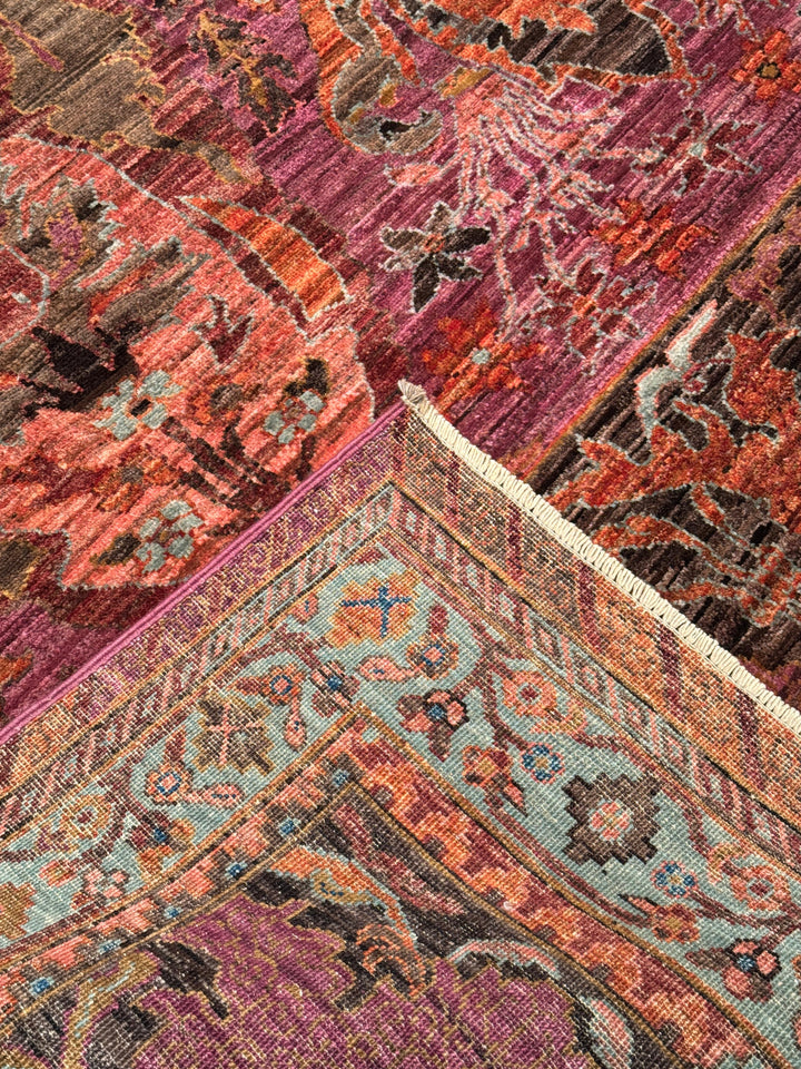 Selçuklu Orijinal El Dokuması Multi Kök Boya Yün Halı 242x298 7.21 Metrekare - 7x10 ft