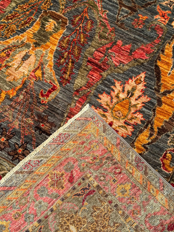 Selçuklu Orijinal El Dokuması Multi Kök Boya Yün Halı 184x265 4.88 Metrekare - 7x10 ft