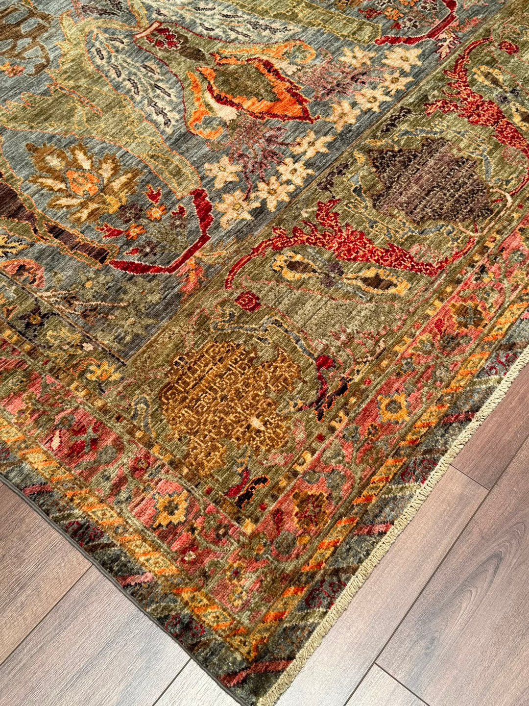 Selçuklu Orijinal El Dokuması Multi Kök Boya Yün Halı 184x265 4.88 Metrekare - 7x10 ft
