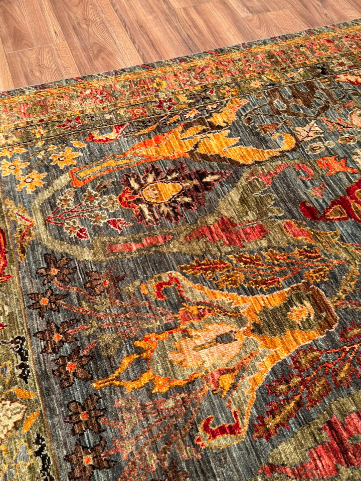 Selçuklu Orijinal El Dokuması Multi Kök Boya Yün Halı 184x265 4.88 Metrekare - 7x10 ft