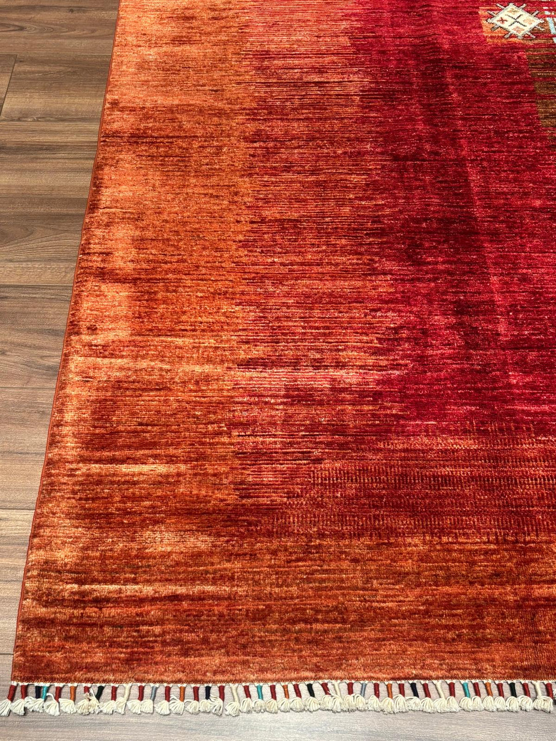 Khorjin Orijinal El Dokuması Kırmızı Kök Boya Yün Halı 247x299 7.39 Metrekare - 7x10 ft