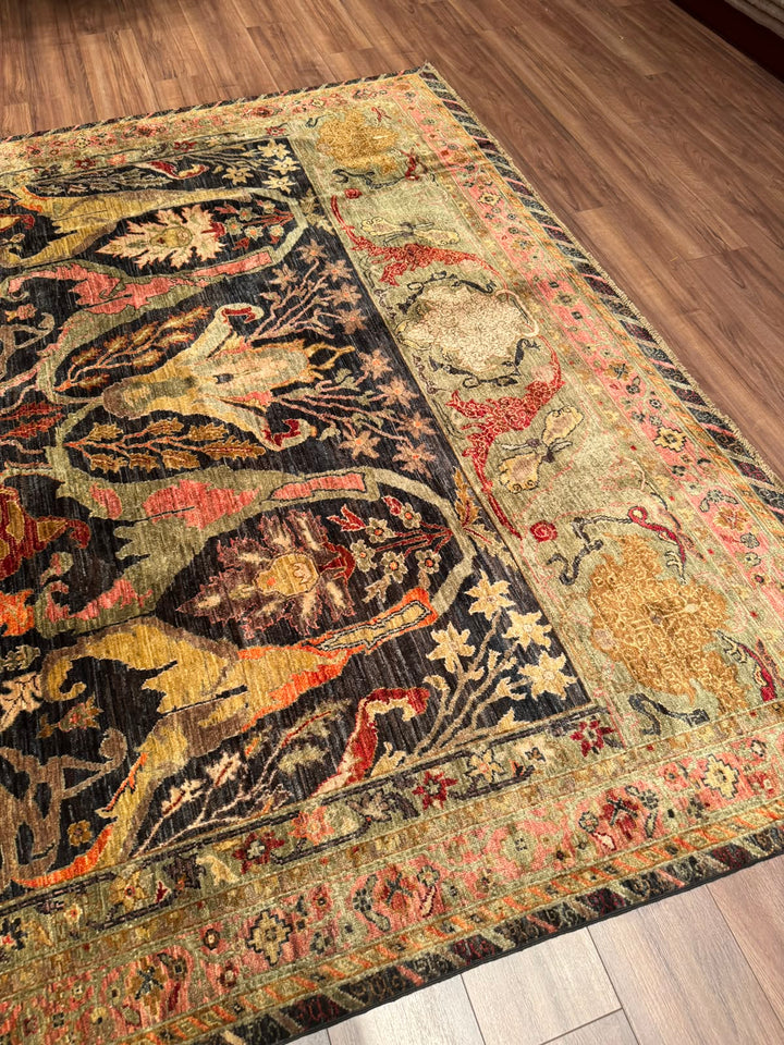 Selçuklu Orijinal El Dokuması Multi Kök Boya Yün Halı 246x298 7.33 Metrekare - 7x10 ft