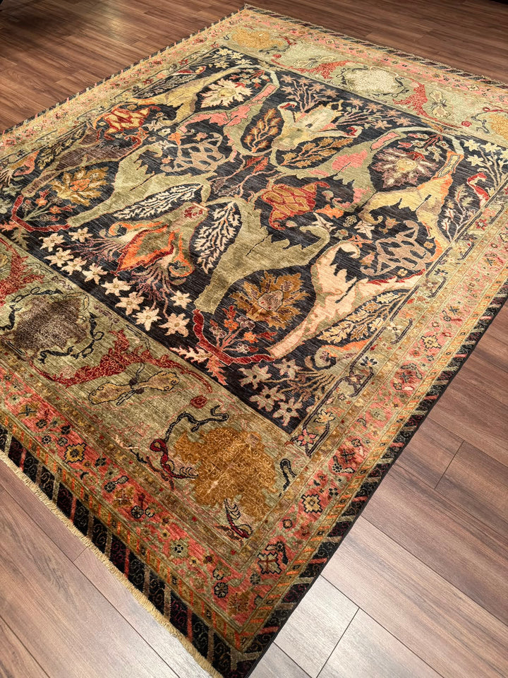 Selçuklu Orijinal El Dokuması Multi Kök Boya Yün Halı 246x298 7.33 Metrekare - 7x10 ft
