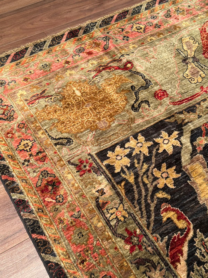 Selçuklu Orijinal El Dokuması Multi Kök Boya Yün Halı 246x298 7.33 Metrekare - 7x10 ft