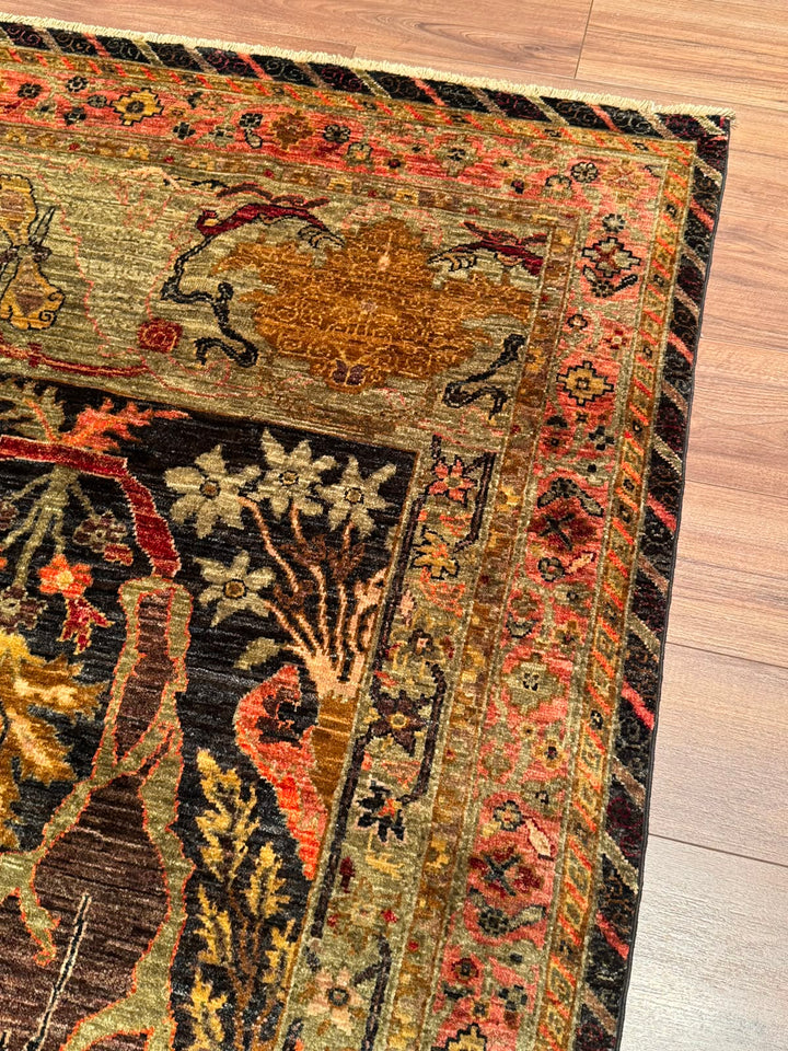 Selçuklu Orijinal El Dokuması Multi Kök Boya Yün Halı 246x298 7.33 Metrekare - 7x10 ft