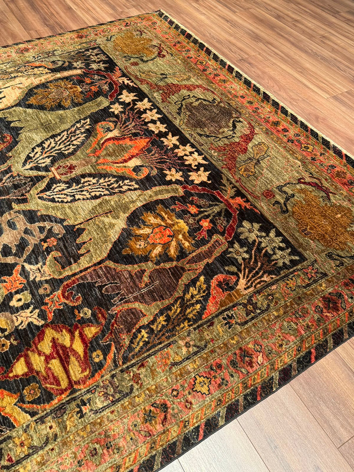 Selçuklu Orijinal El Dokuması Multi Kök Boya Yün Halı 246x298 7.33 Metrekare - 7x10 ft