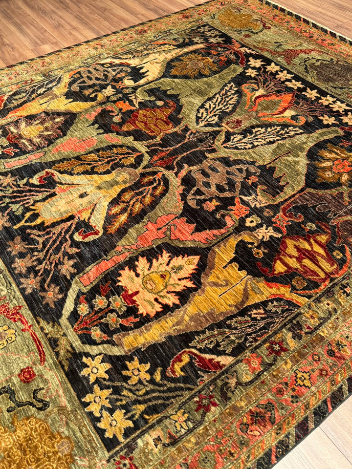 Selçuklu Orijinal El Dokuması Multi Kök Boya Yün Halı 246x298 7.33 Metrekare - 7x10 ft
