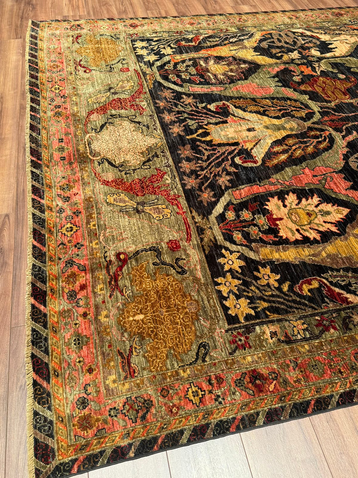 Selçuklu Orijinal El Dokuması Multi Kök Boya Yün Halı 246x298 7.33 Metrekare - 7x10 ft