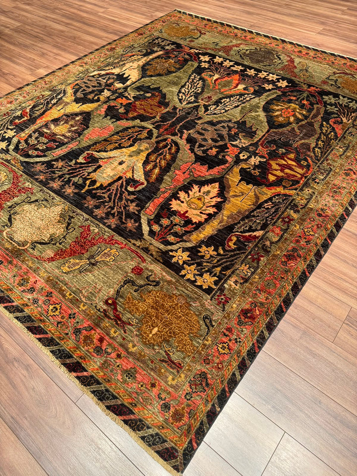 Selçuklu Orijinal El Dokuması Multi Kök Boya Yün Halı 246x298 7.33 Metrekare - 7x10 ft