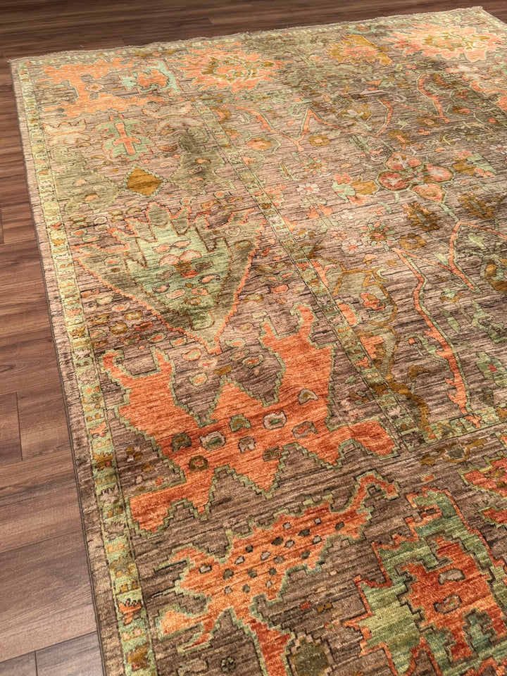 Selçuklu Orijinal El Dokuması Multi Kök Boya Yün Halı 245x302 7.40 Metrekare - 7x10 ft