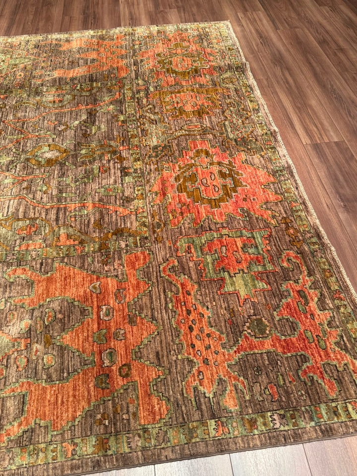 Selçuklu Orijinal El Dokuması Multi Kök Boya Yün Halı 245x302 7.40 Metrekare - 7x10 ft