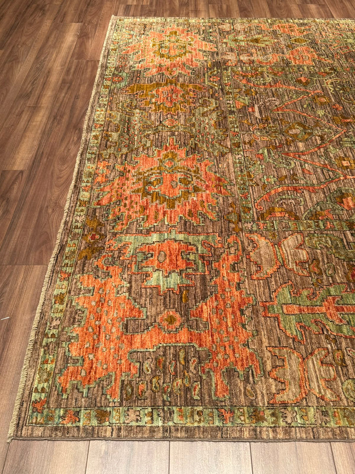 Selçuklu Orijinal El Dokuması Multi Kök Boya Yün Halı 245x302 7.40 Metrekare - 7x10 ft