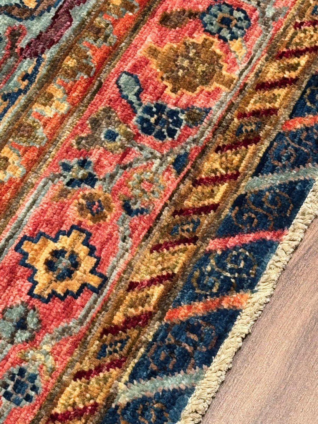 Selçuklu Orijinal El Dokuması Lacivert Kök Boya Yün Halı 246x310 7.63 Metrekare - 7x10 ft