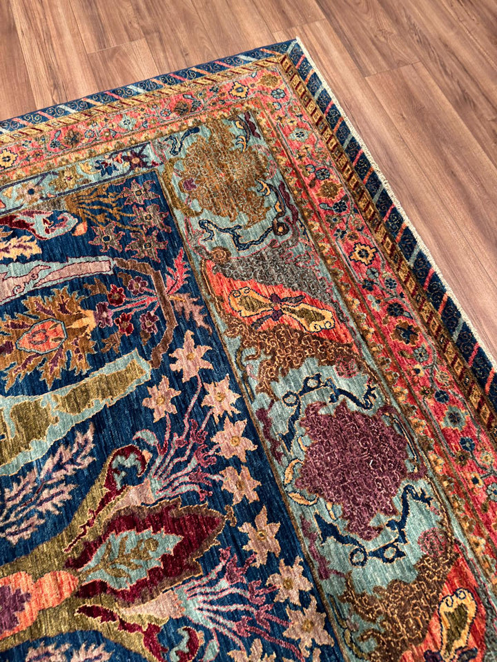Selçuklu Orijinal El Dokuması Lacivert Kök Boya Yün Halı 246x310 7.63 Metrekare - 7x10 ft