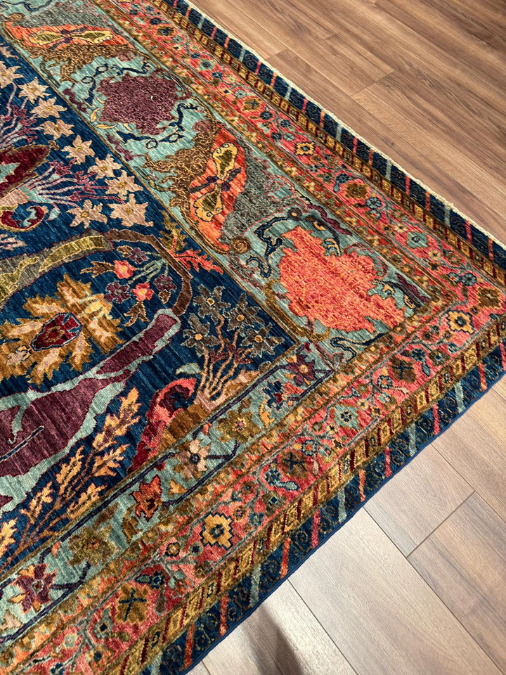 Selçuklu Orijinal El Dokuması Lacivert Kök Boya Yün Halı 246x310 7.63 Metrekare - 7x10 ft