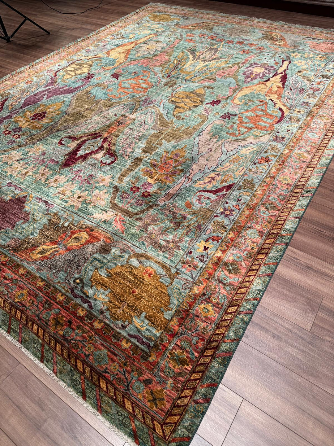 Selçuklu Orijinal El Dokuması Multi Kök Boya Yün Halı 302x418 12.62 Metrekare - 10x14 ft