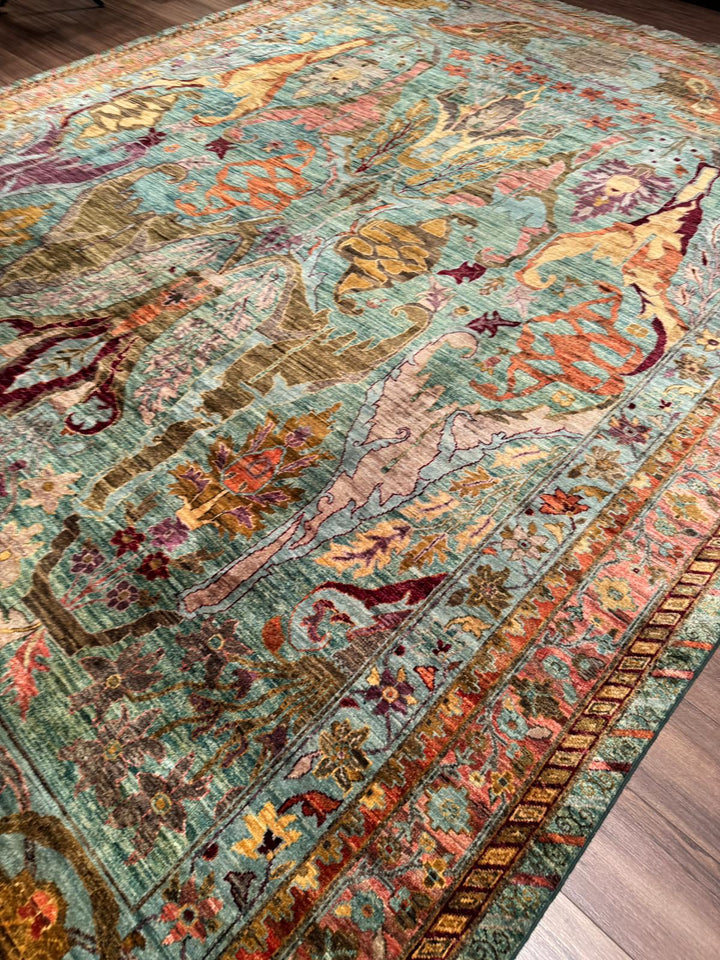 Selçuklu Orijinal El Dokuması Multi Kök Boya Yün Halı 302x418 12.62 Metrekare - 10x14 ft