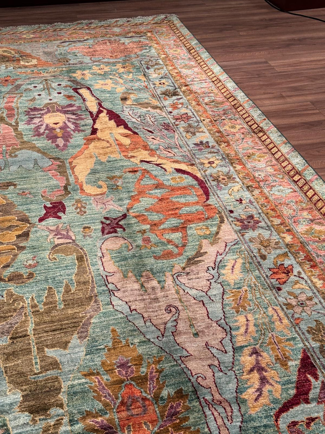 Selçuklu Orijinal El Dokuması Multi Kök Boya Yün Halı 302x418 12.62 Metrekare - 10x14 ft
