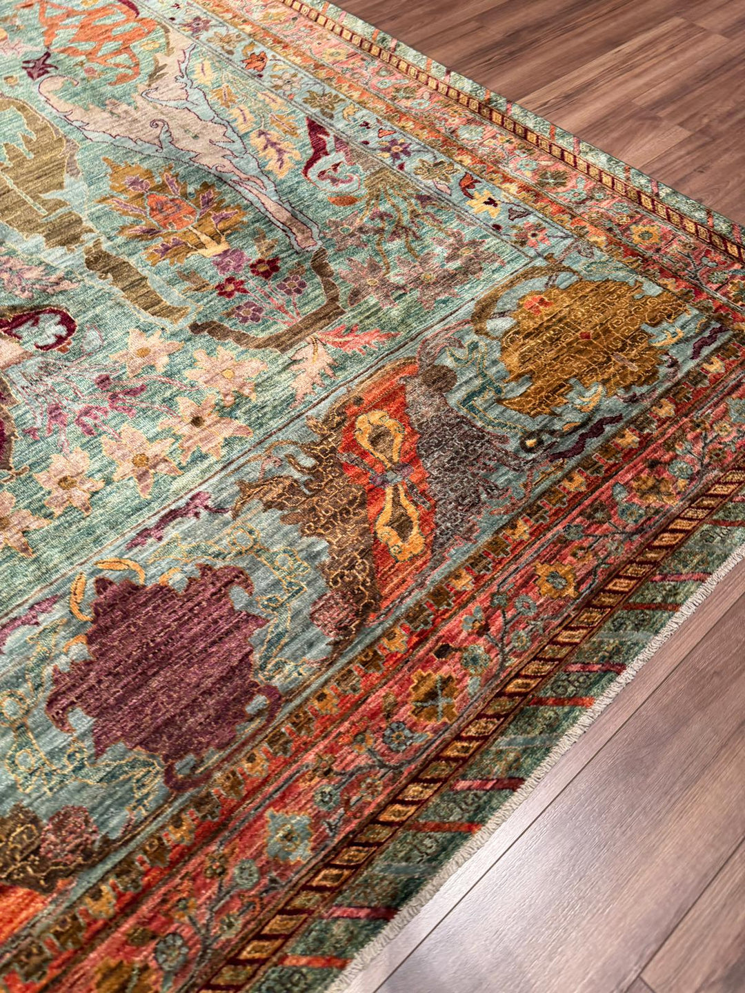 Selçuklu Orijinal El Dokuması Multi Kök Boya Yün Halı 302x418 12.62 Metrekare - 10x14 ft