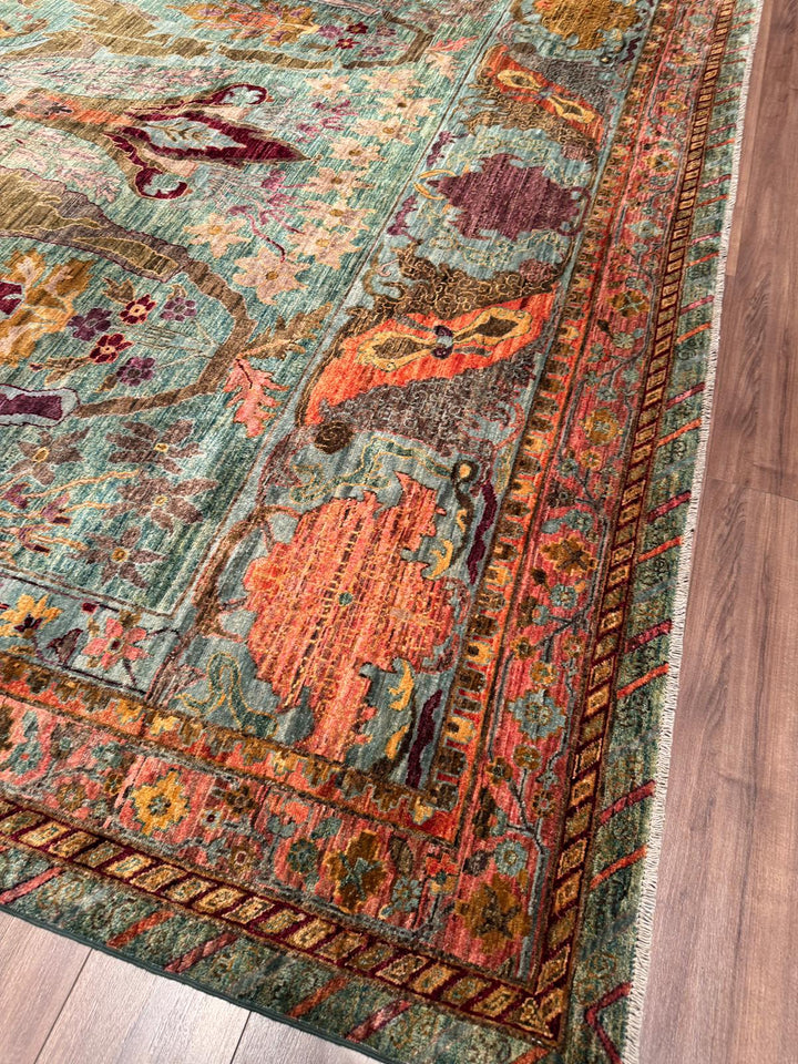 Selçuklu Orijinal El Dokuması Multi Kök Boya Yün Halı 302x418 12.62 Metrekare - 10x14 ft