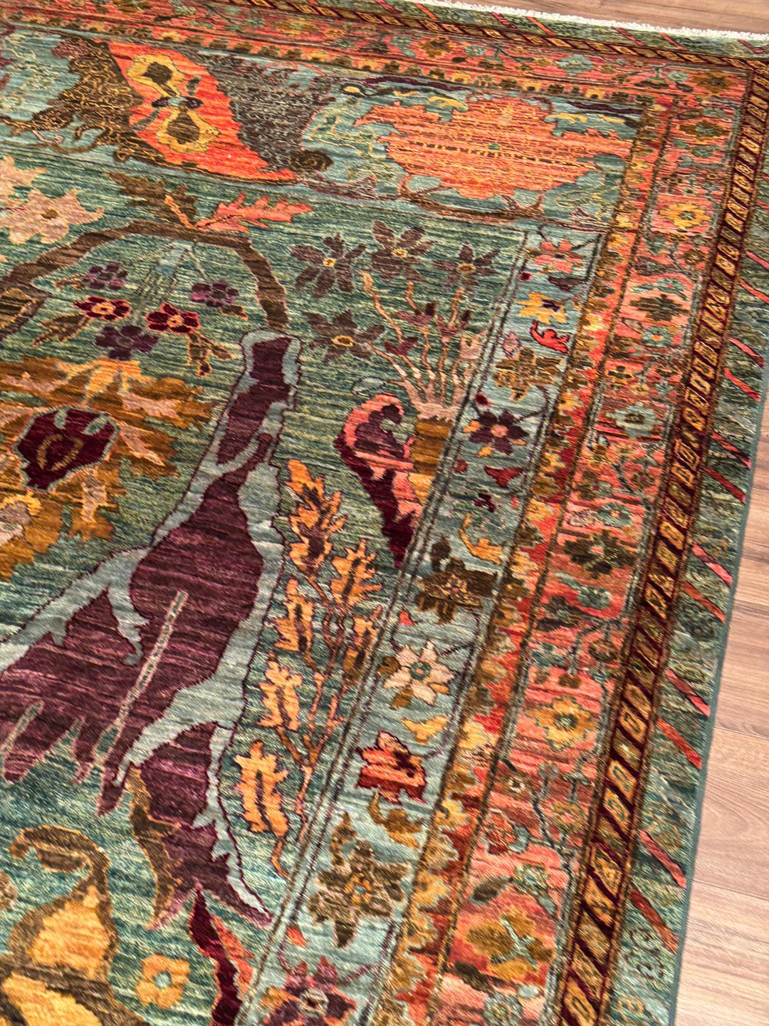 Selçuklu Orijinal El Dokuması Multi Kök Boya Yün Halı 302x418 12.62 Metrekare - 10x14 ft