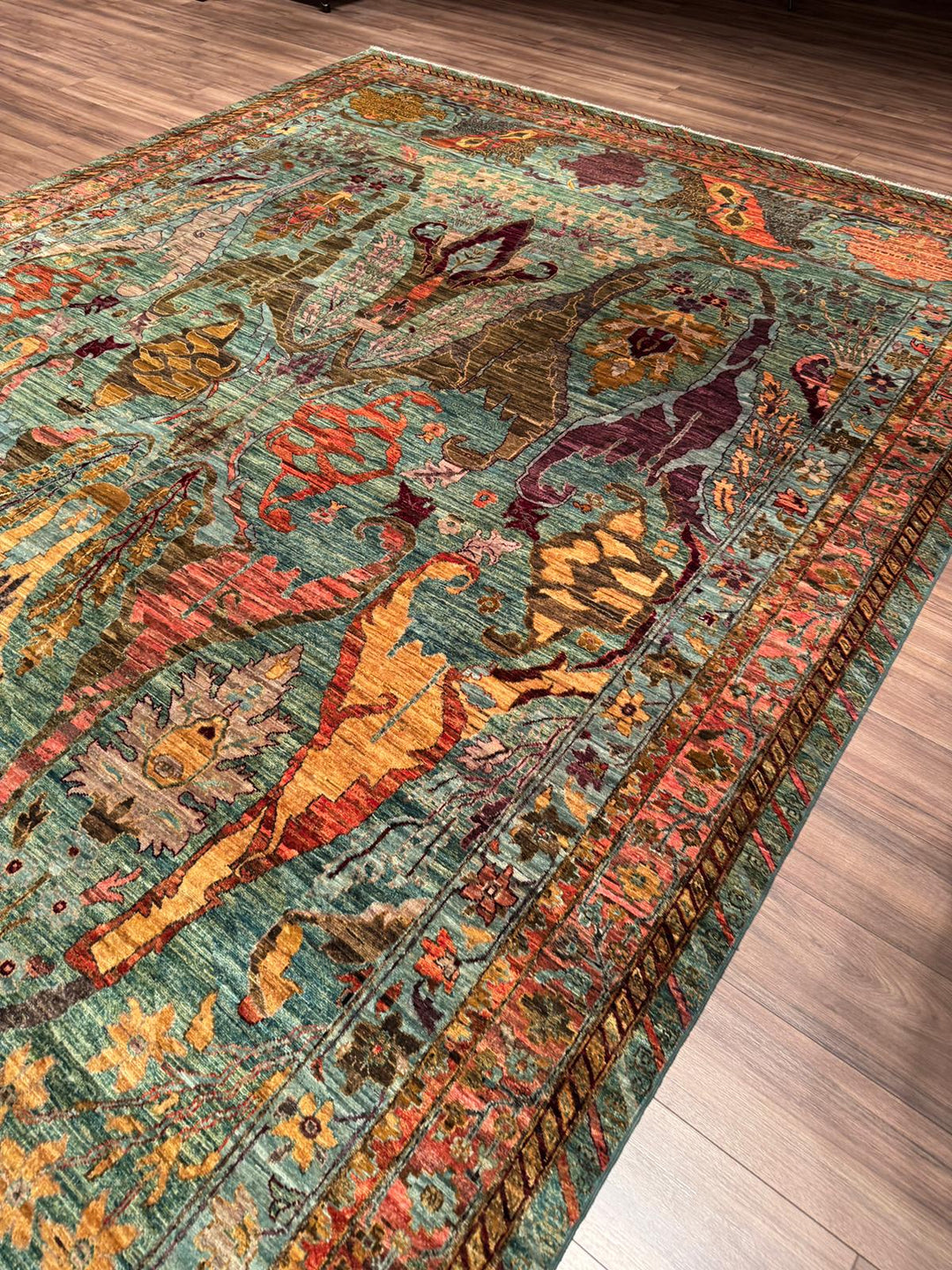 Selçuklu Orijinal El Dokuması Multi Kök Boya Yün Halı 302x418 12.62 Metrekare - 10x14 ft