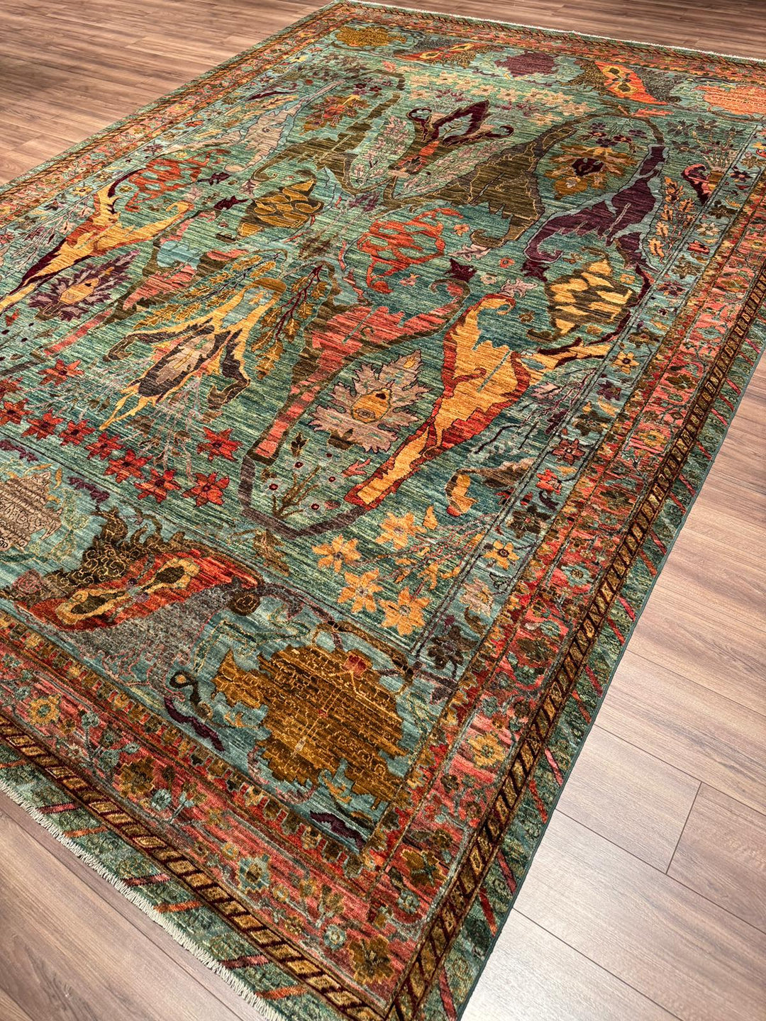 Selçuklu Orijinal El Dokuması Multi Kök Boya Yün Halı 302x418 12.62 Metrekare - 10x14 ft