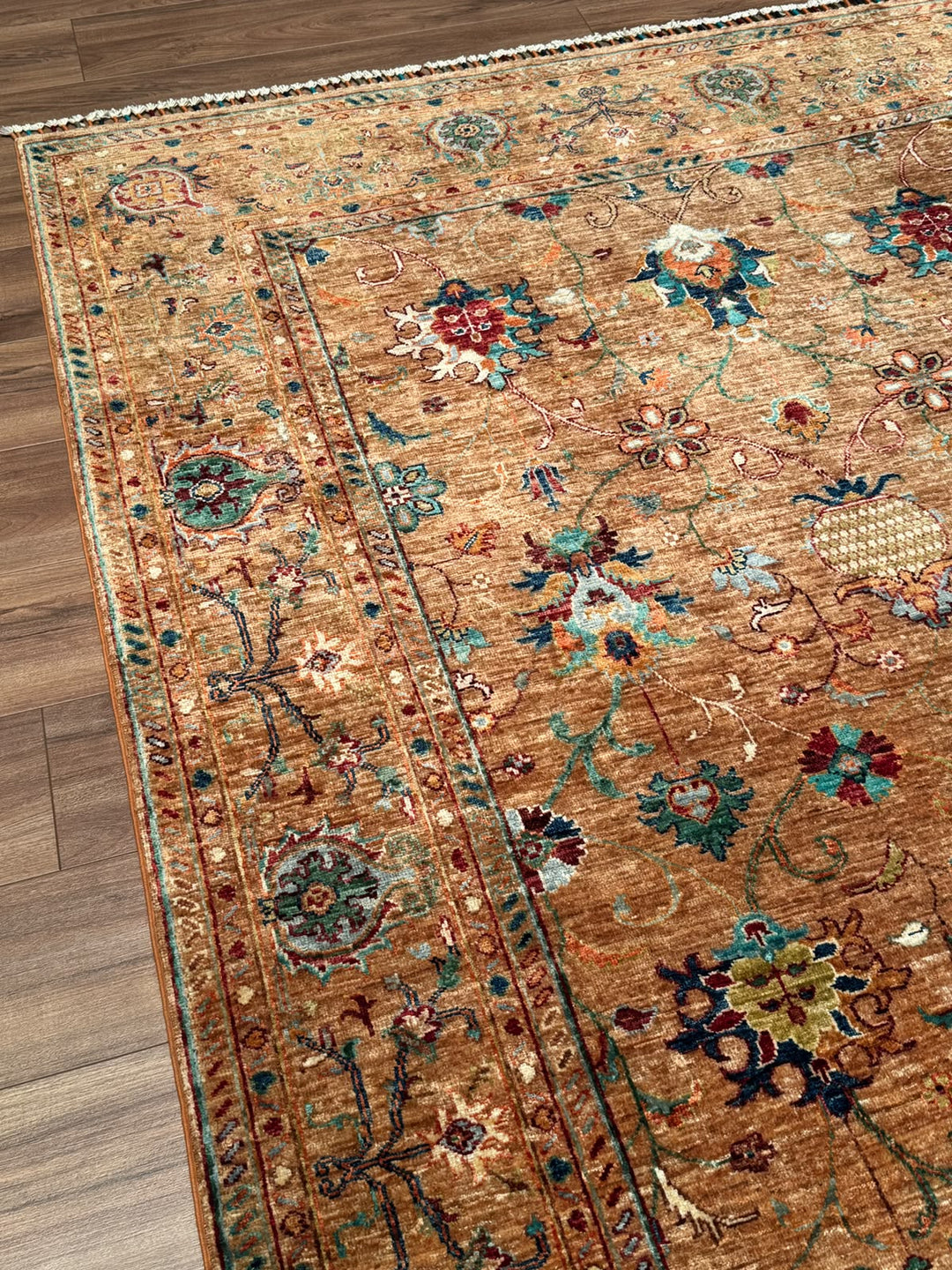 Sultani Binbirgece Orijinal El Dokuması Somon Kök Boya Yün Halı 177x247 4.25 Metrekare - 5x8 ft