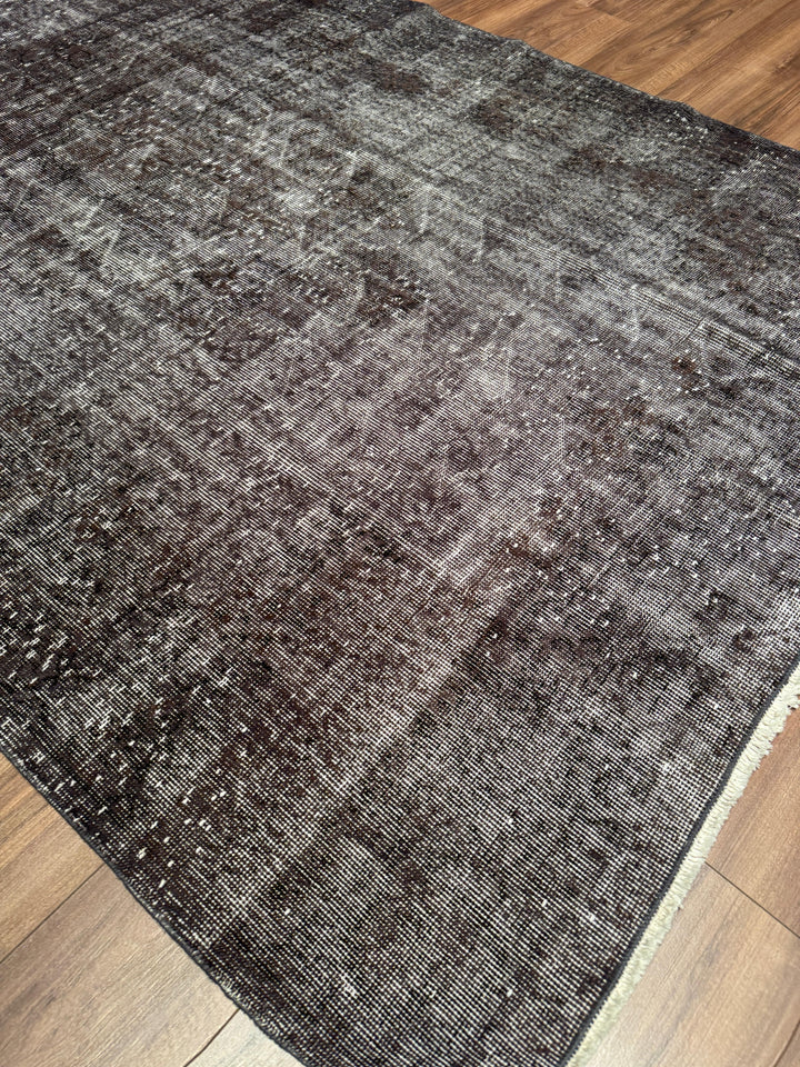 Orijinal Vintage Gri Kök Boya Yün El Dokuma Halı 168x274 4.60 Metrekare - 5x8 ft